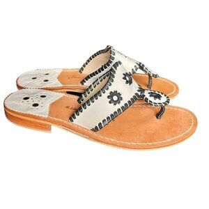 Jack Rogers "Jack" Sandals - Black/White - 7M
